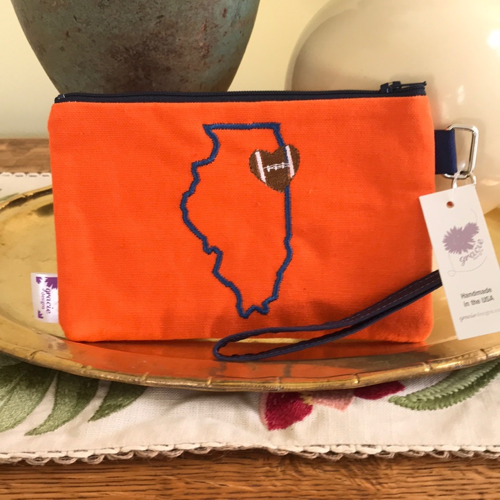Illinois Illini / Chicago Bears Football Wristlet